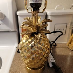 Cost Plus World Market Gold Pineapple Lamp